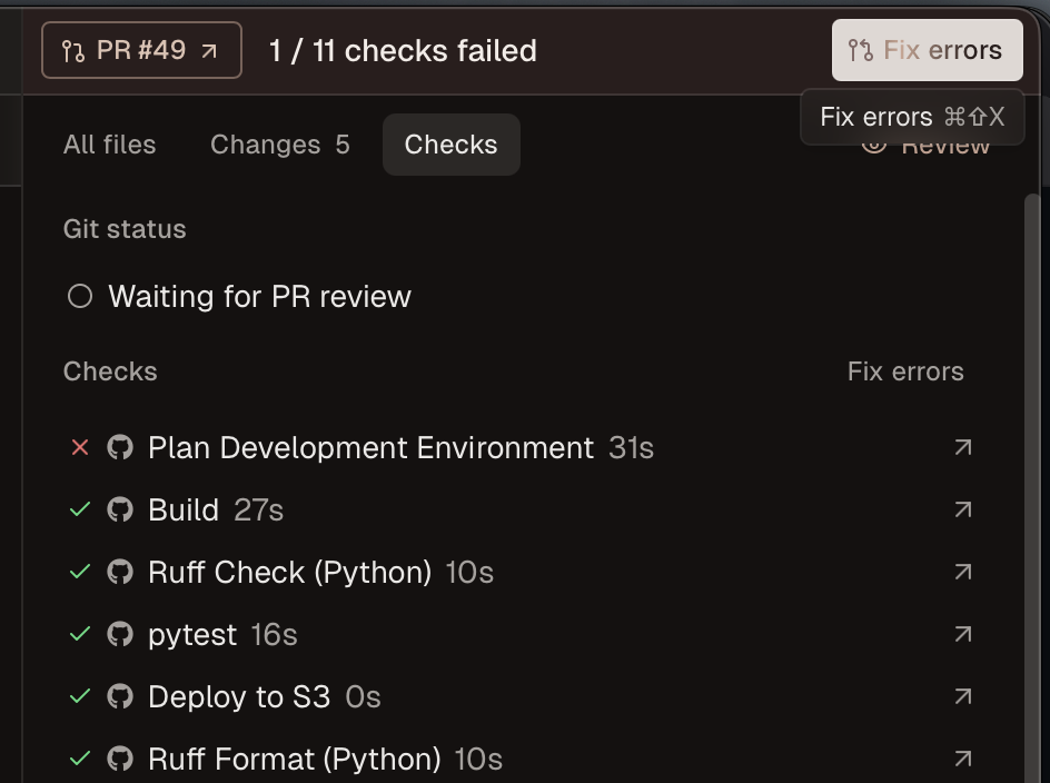 一鍵修復 CI 錯誤