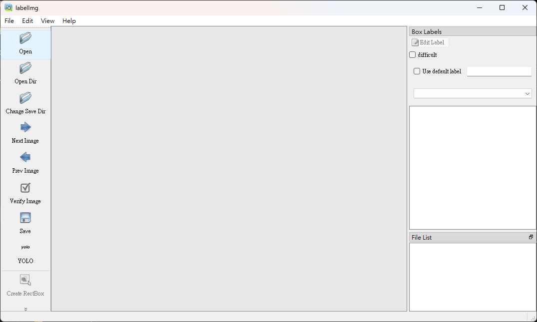 labelImg 主畫面