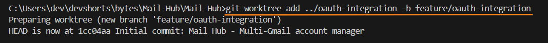 建立 OAuth 整合 worktree