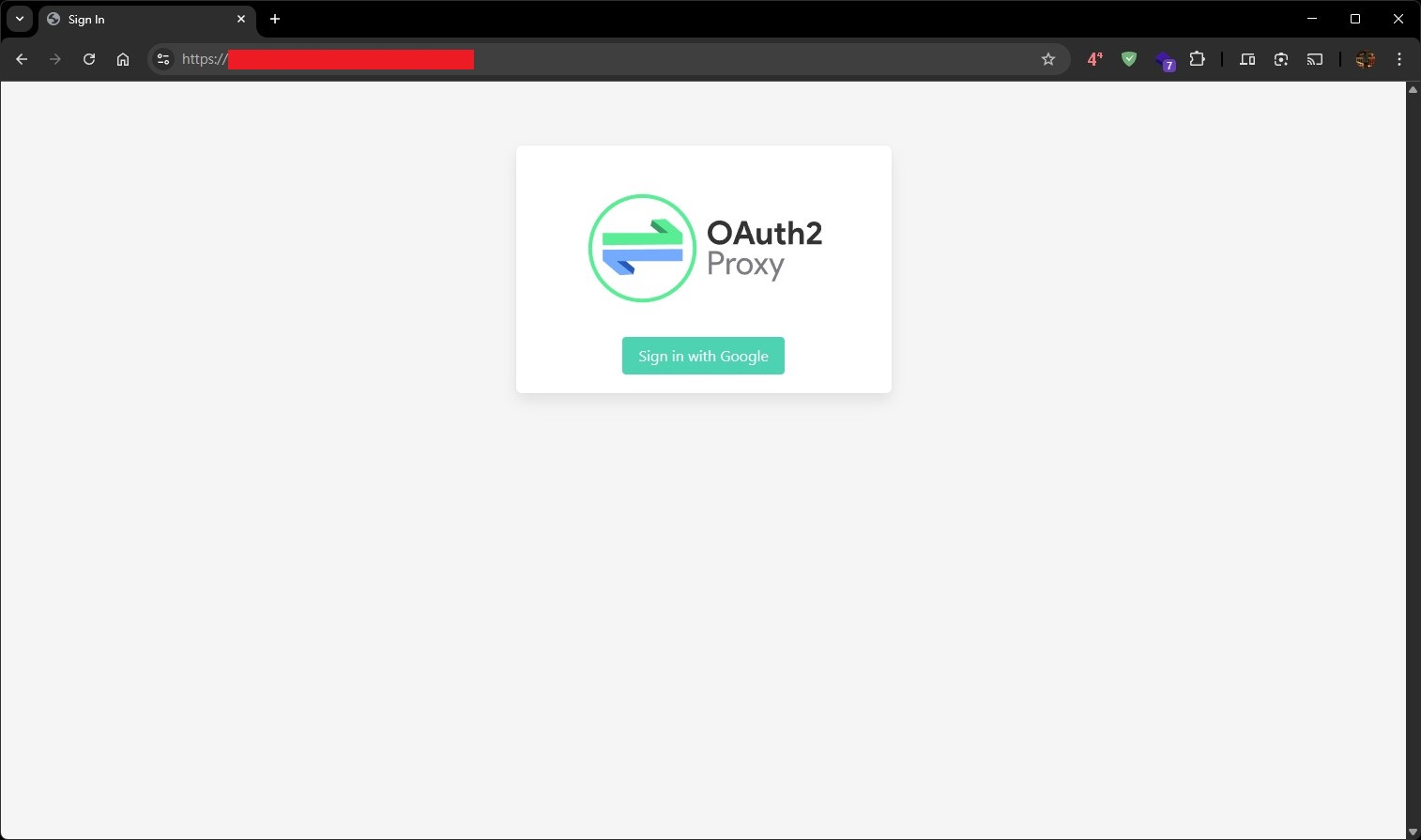 OAuth2 Proxy 登入畫面
